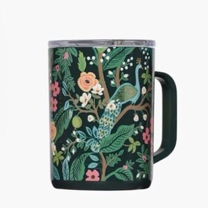Corkcicle Rifle Paper Co “Peacock “ Mug w/sip lid
